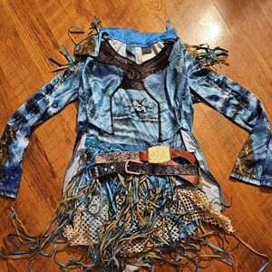 Disney The Decendants Blue and Brown Fringe Costume Dress. MUST BUNDLE